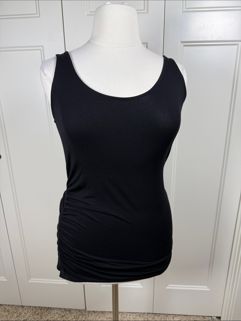 torrid Black Scoop Neck Ruched Tank Size 0X